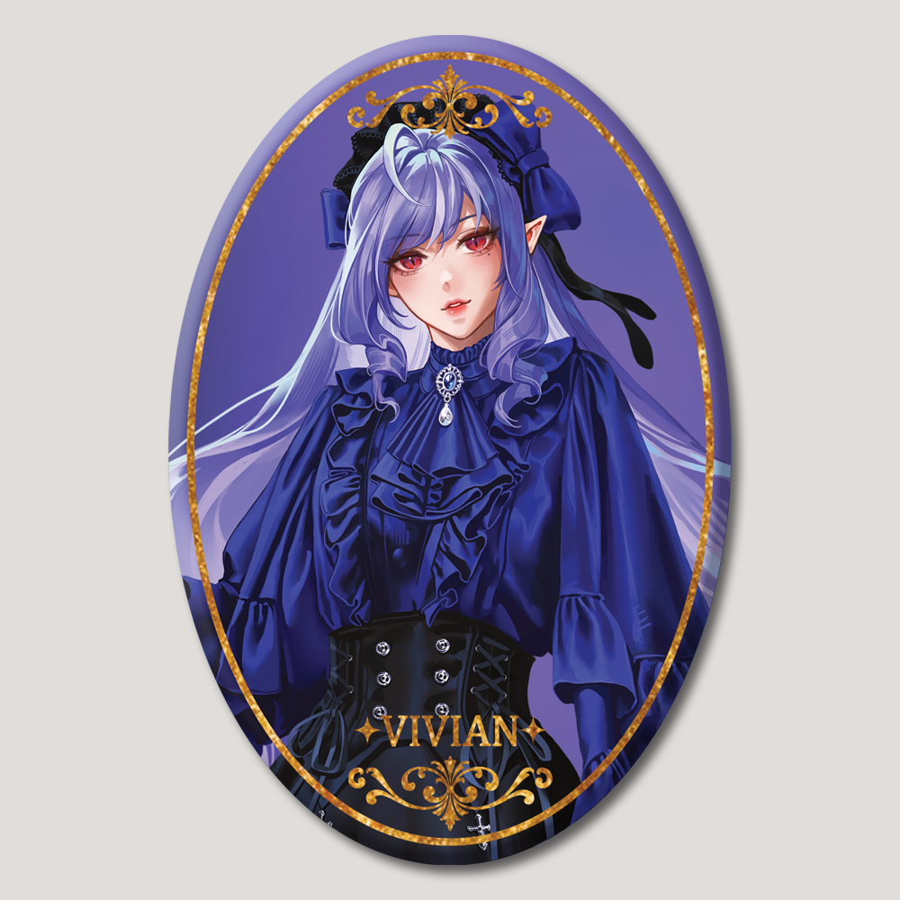 Zenless Zone Zero Fanart: Vivian Banshee Mockingbird Fashion Series Oval Badge