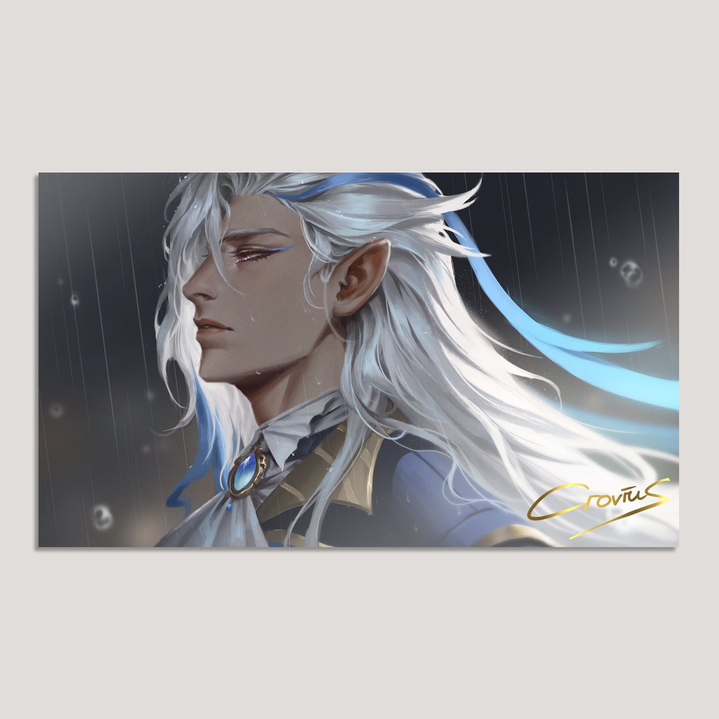 Genshin Impact Fanart: Hydro Dragon Don't Cry A4 Art Print