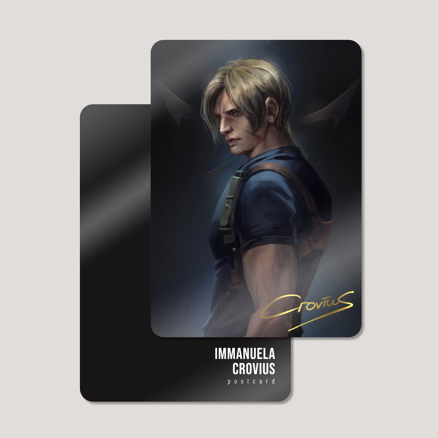 Resident Evil 4 Remake Fanart: Leon S. Kennedy Postcard