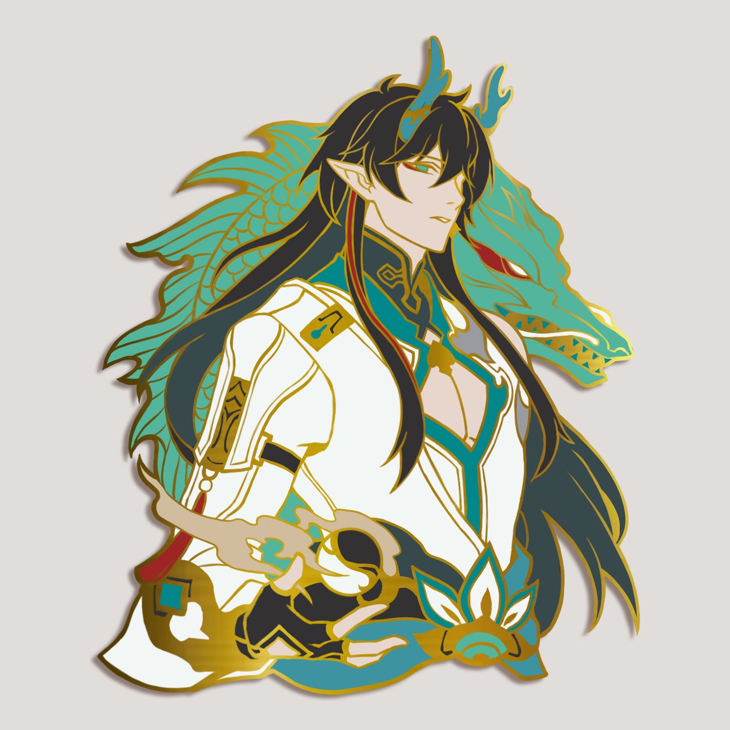 Honkai Star Rail Fanart: Dan Heng Imbibitor Lunae Enamel Pin