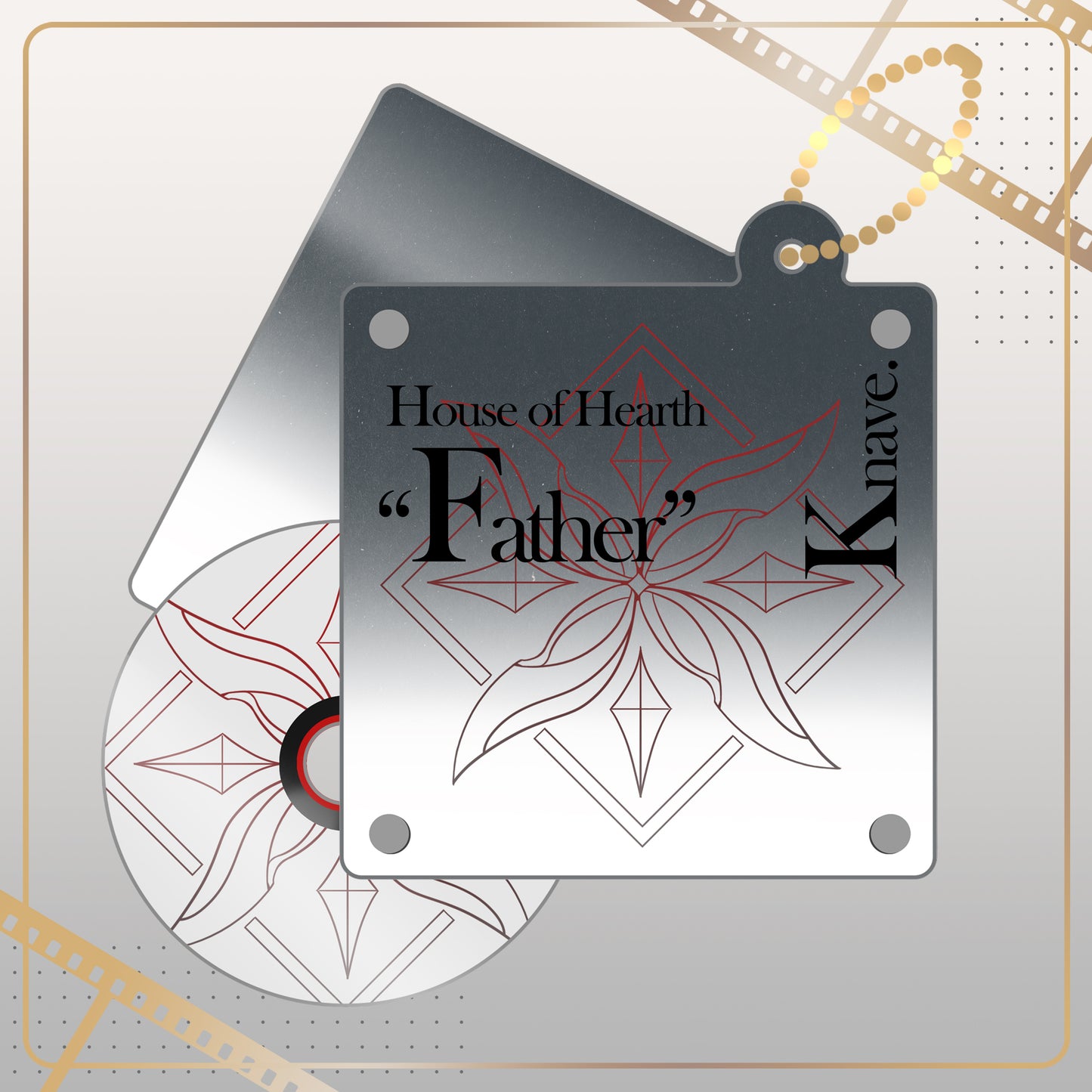 Genshin Impact Fanart: Arlecchino CD Keychain