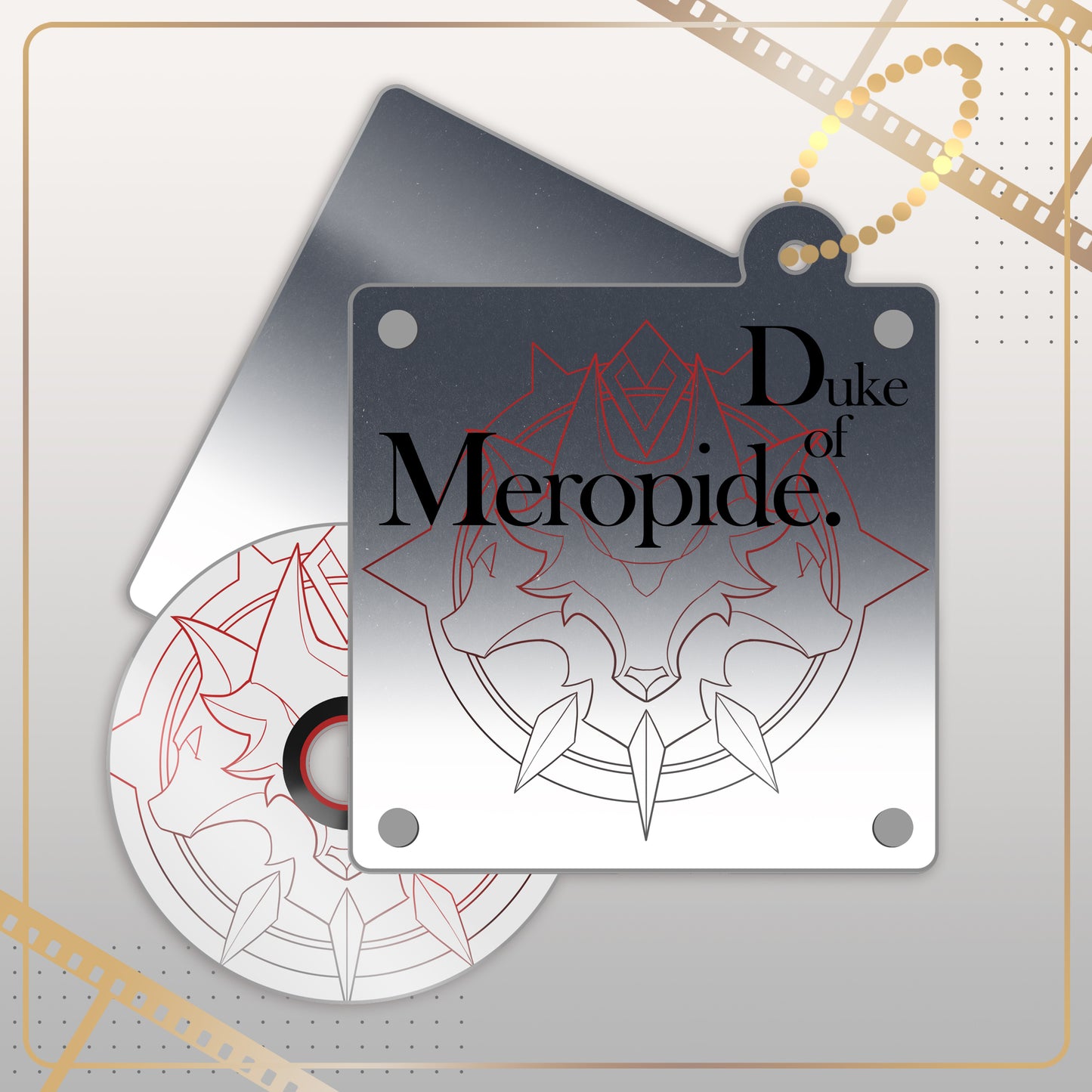 Genshin Impact Fanart: Wriothesley CD Keychain