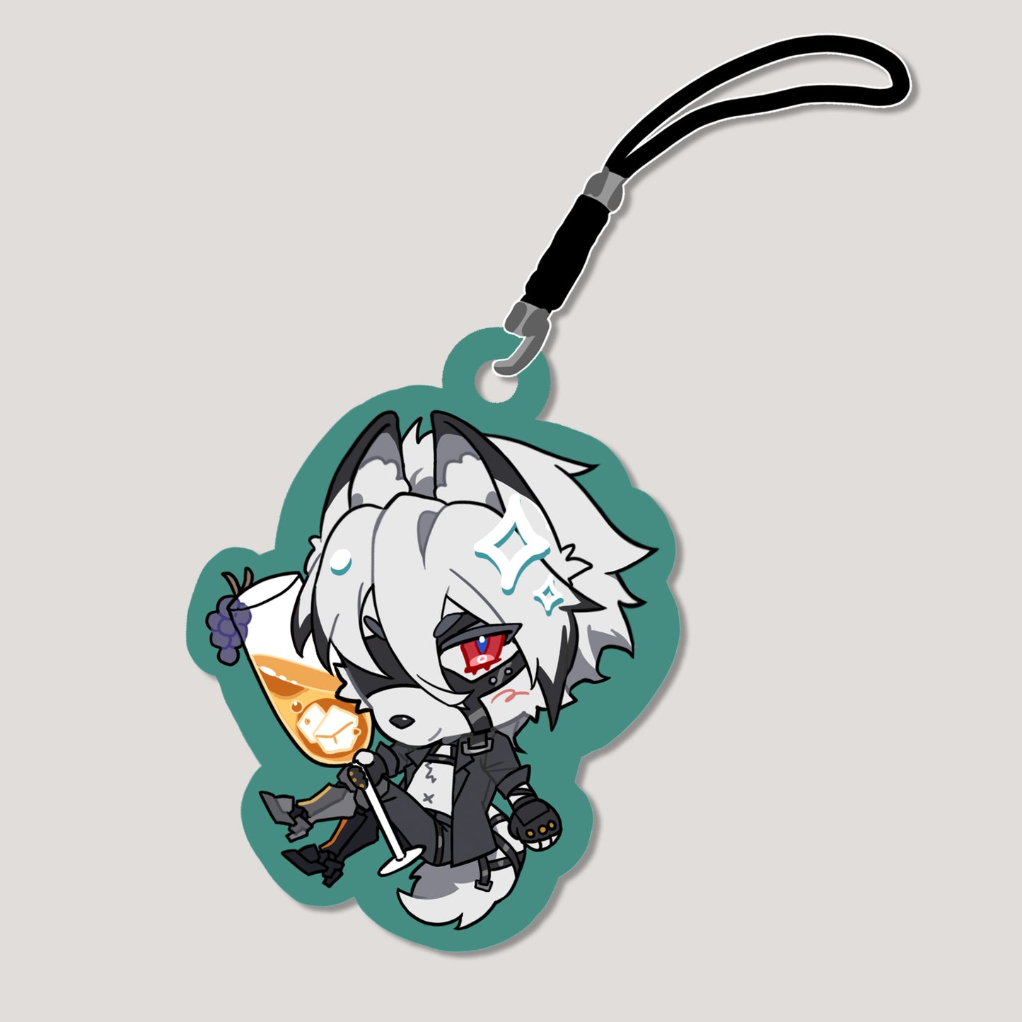 Zenless Zone Zero Fanart: Von Lycaon Champagne Splash Series Phonestrap