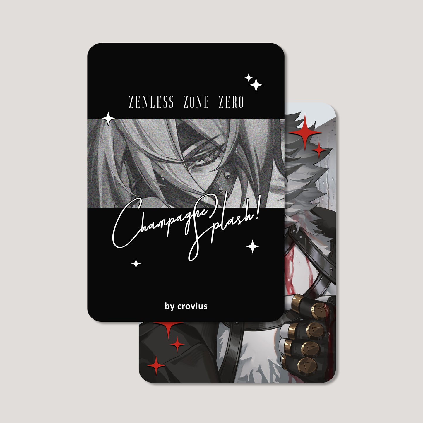 Zenless Zone Zero Fanart: Von Lycaon Champagne Splash Series Photocard
