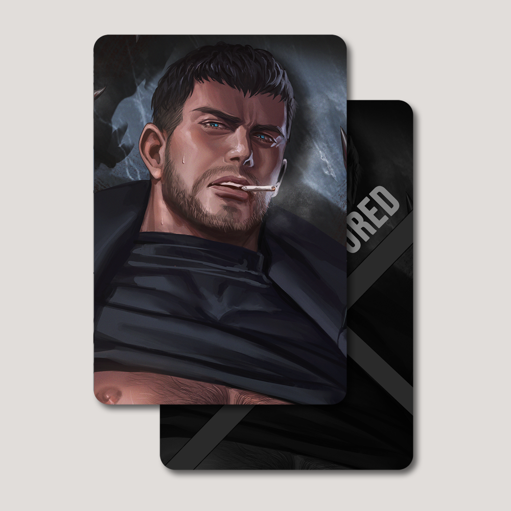 Resident Evil Fanart : Chris Redfield Totally Captured Photocard