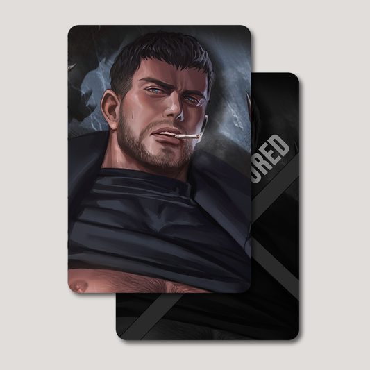 Resident Evil Fanart : Chris Redfield Totally Captured Photocard