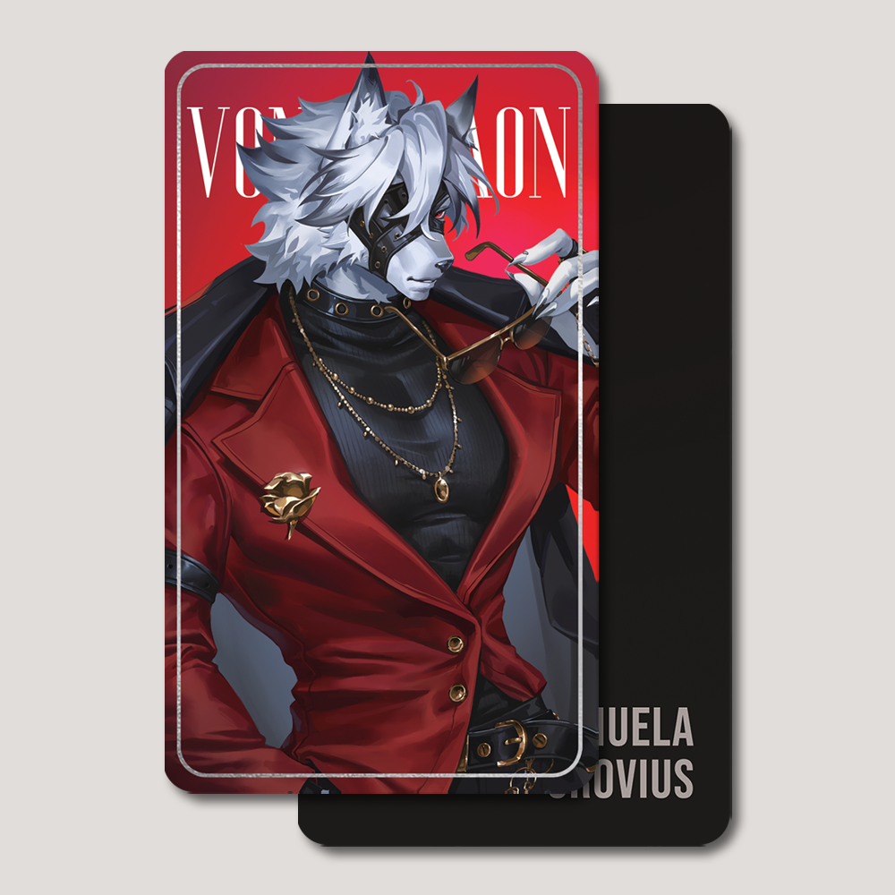 Zenless Zone Zero Fanart: Von Lycaon Mockingbird Fashion Series Silver Foil Card