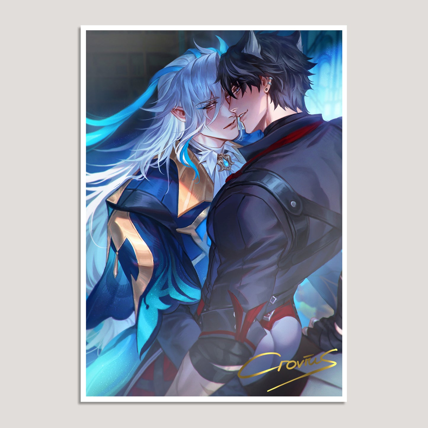 Genshin Impact Fanart: Night in Palais Mermonia A5 Art Print