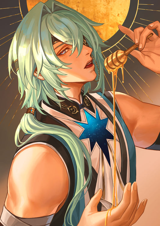 Honkai Star Rail Fanart: Anaxa Amphoreus Delicate Taste Series A5 Art Print