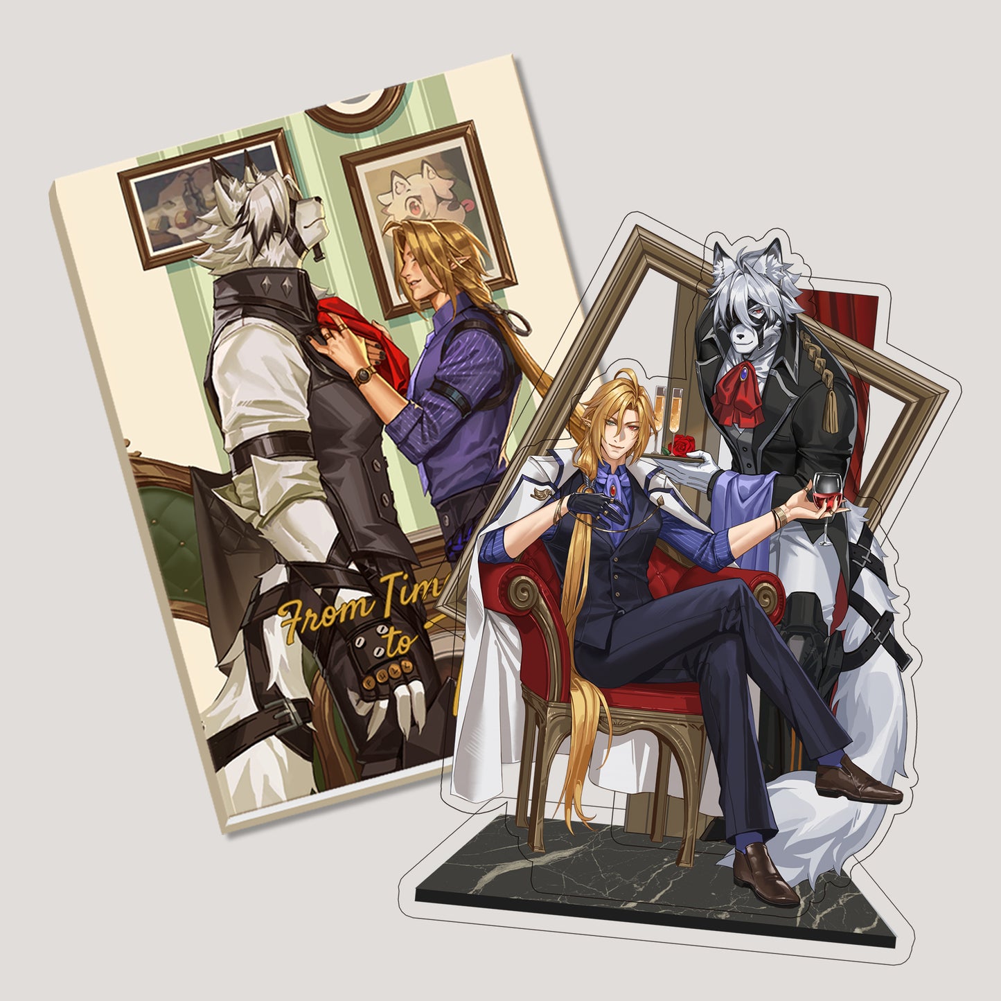 Zenless Zone Zero Fanart: Lycaon x Hugo Mini Poster Book + Standee Bundle