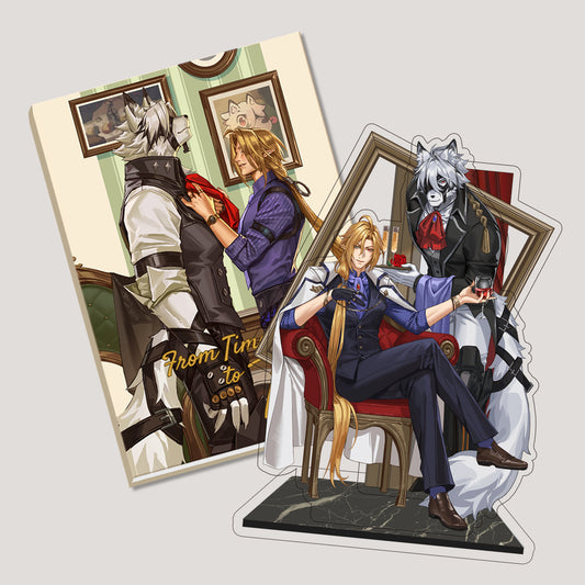 Zenless Zone Zero Fanart: Lycaon x Hugo Mini Poster Book + Standee Bundle