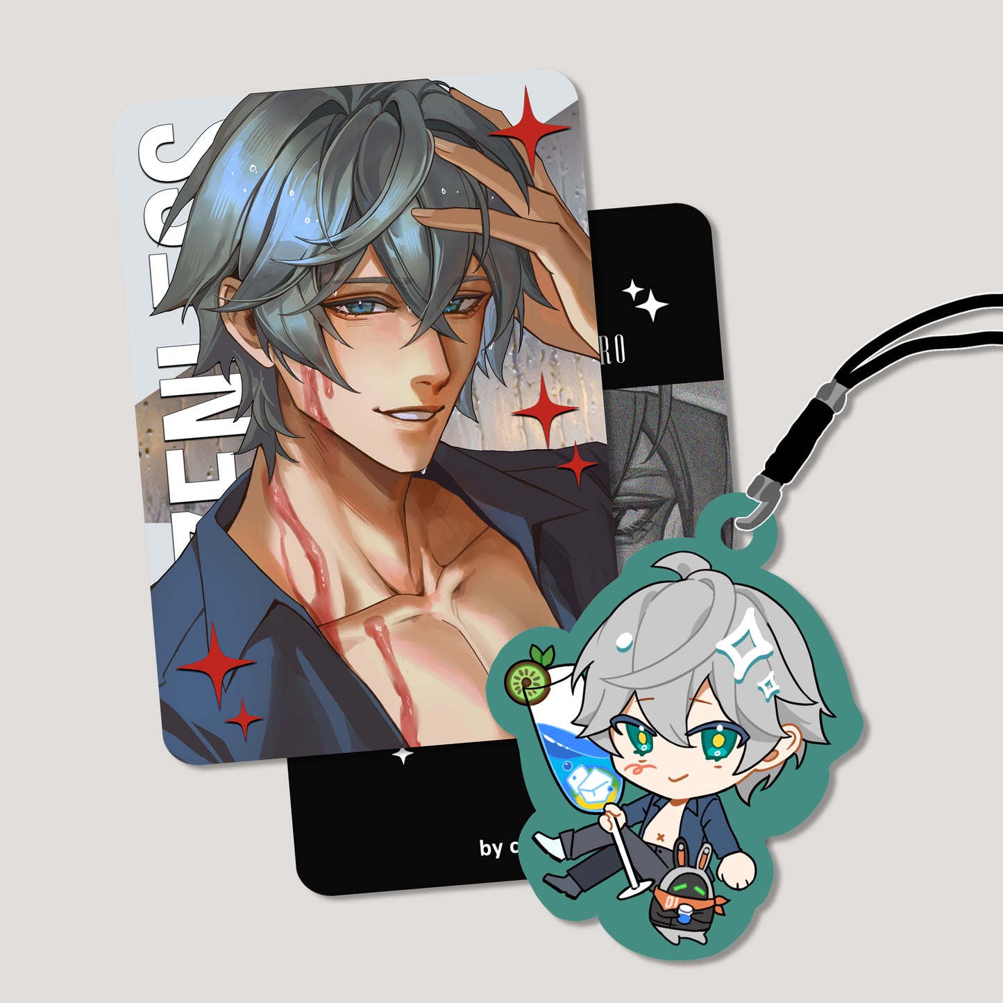 Zenless Zone Zero Fanart: Wise Champagne Splash Series Photocard + Phonestrap Bundle