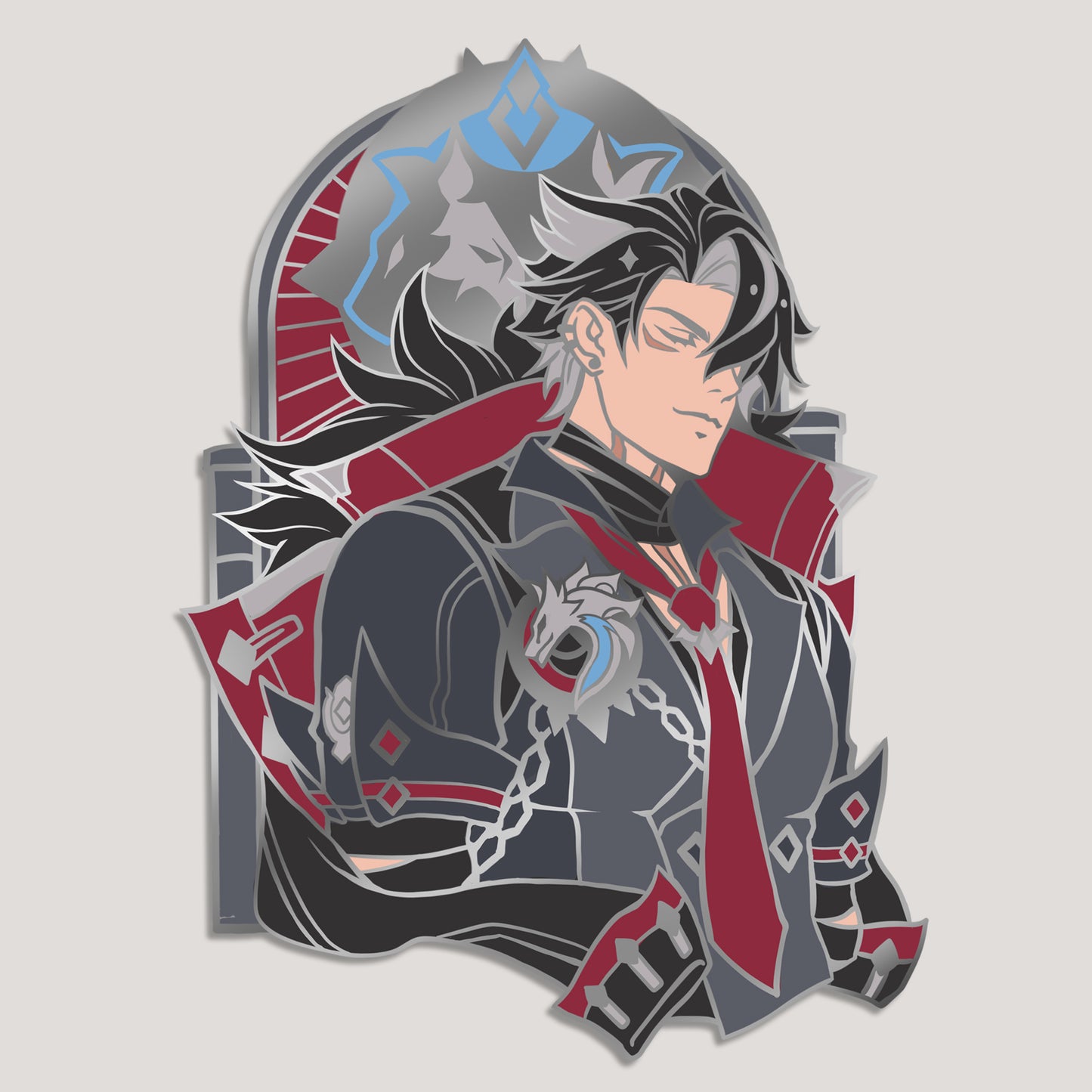 Genshin Impact Fanart: Law Enamel Pin