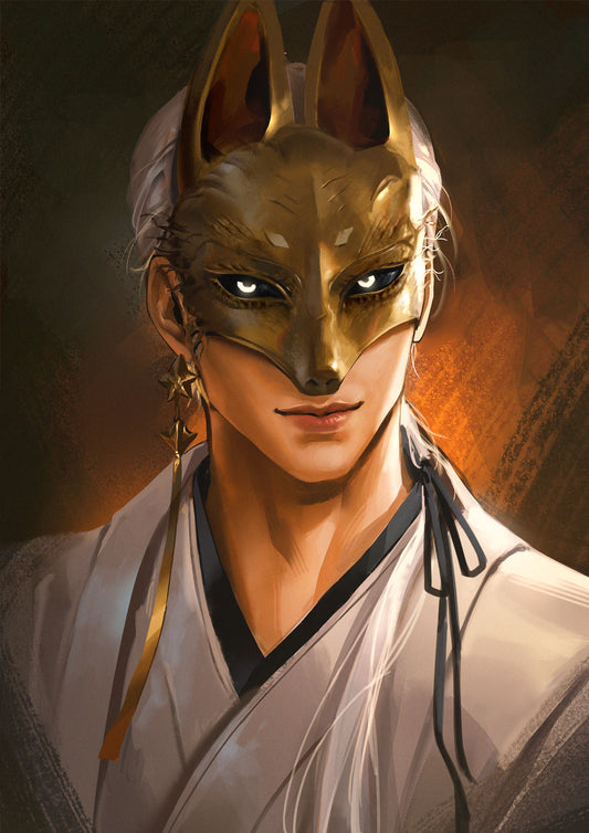 Silent Hill F Fanart: Fox Mask Postcard