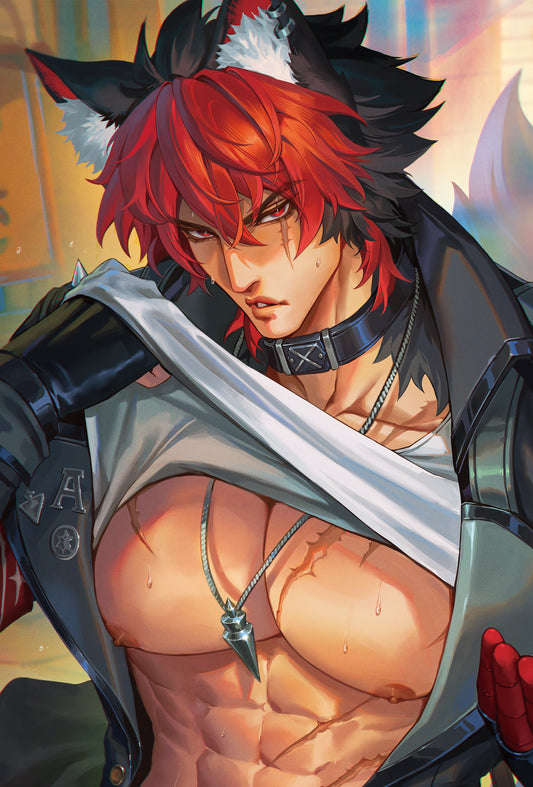 Zenless Zone Zero Fanart: Komano Manato Holographic Postcard