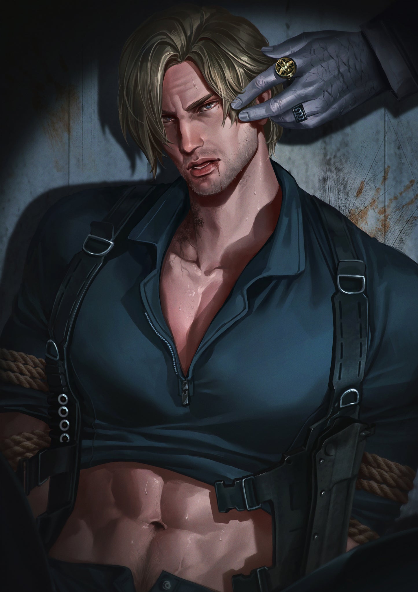 Resident Evil Fanart : Leon Kennedy Totally Captured A4 Art Print