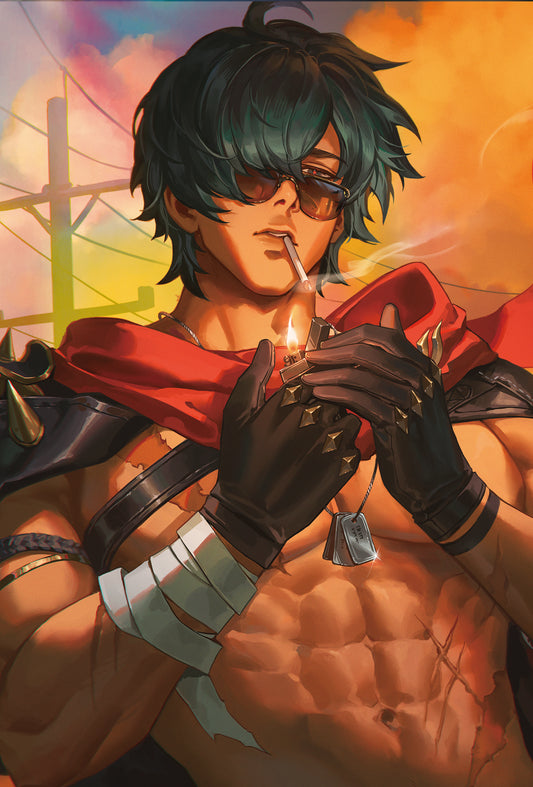 Zenless Zone Zero Fanart: Lighter Holographic Postcard