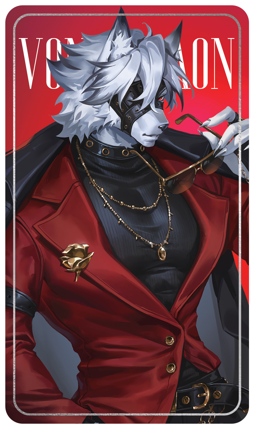 Zenless Zone Zero Fanart: Von Lycaon Mockingbird Fashion Series Silver Foil Card
