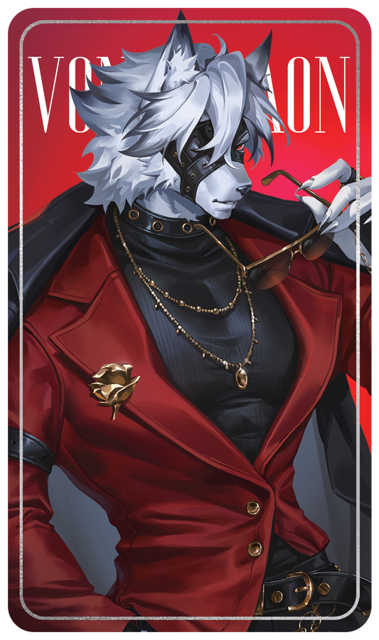 Zenless Zone Zero Fanart: Von Lycaon Mockingbird Fashion Series Silver Foil Card