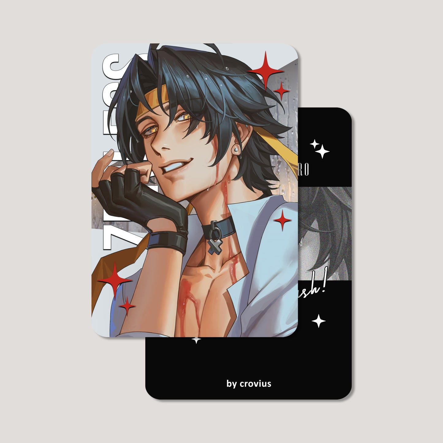 Zenless Zone Zero Fanart: Asaba Harumasa Champagne Splash Series Photocard