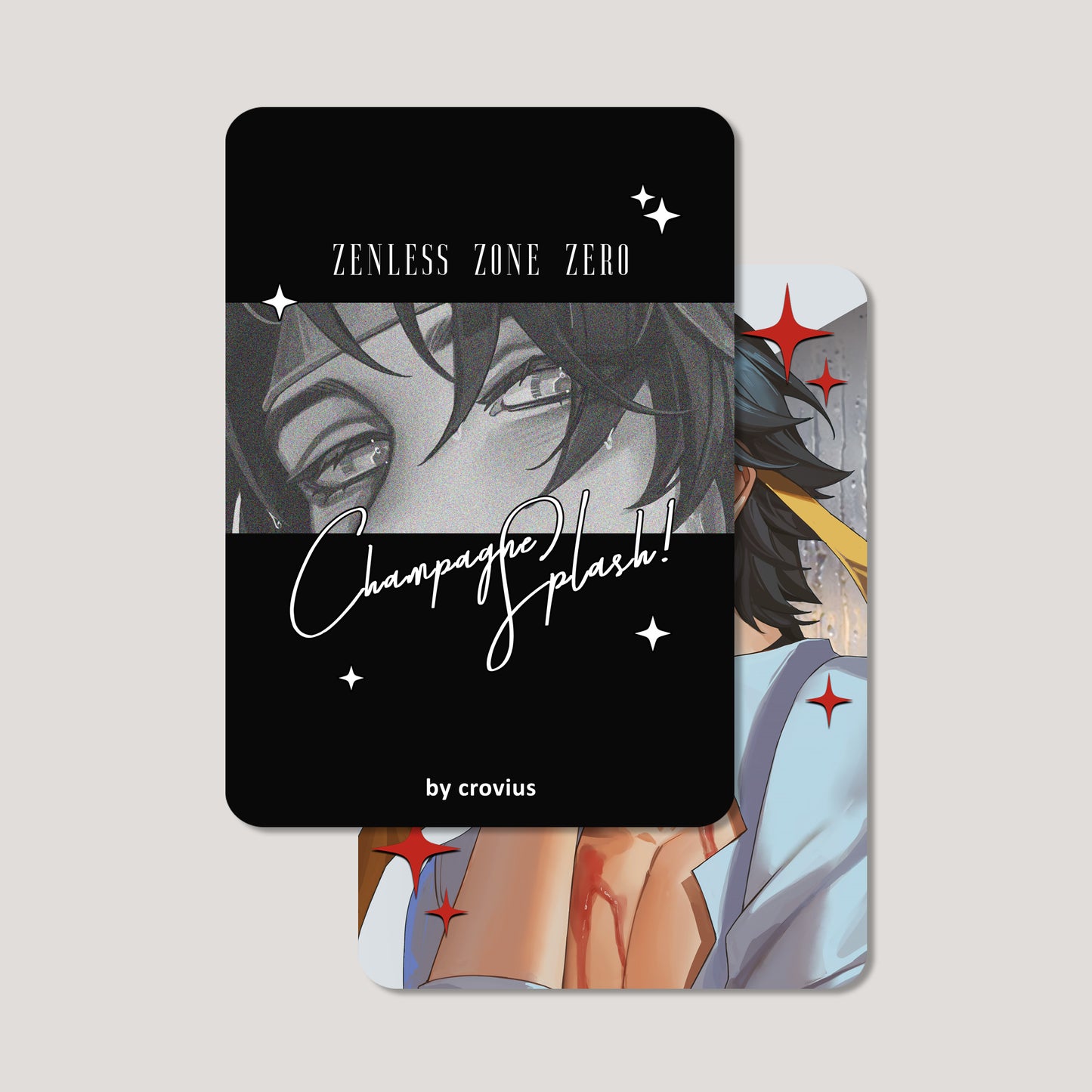 Zenless Zone Zero Fanart: Asaba Harumasa Champagne Splash Series Photocard