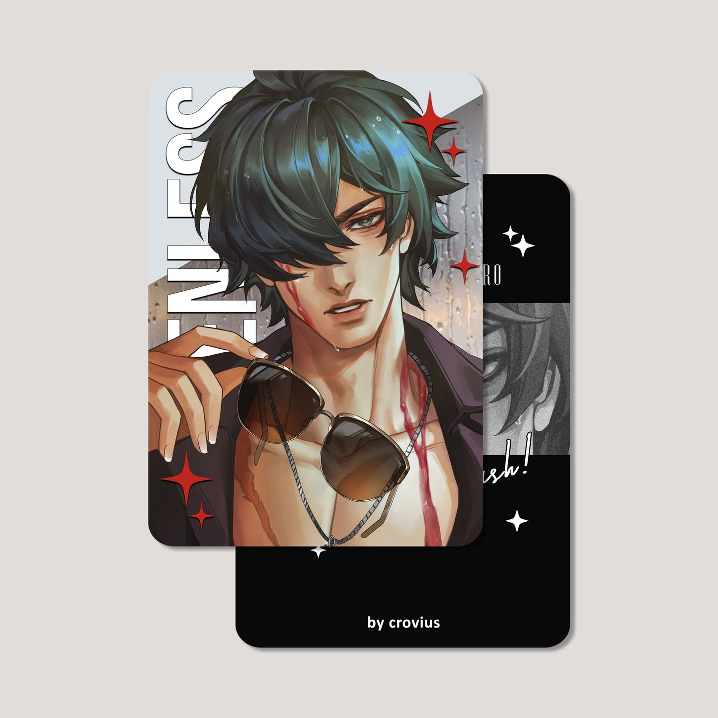 Zenless Zone Zero Fanart: Lighter Champagne Splash Series Photocard + Phonestrap Bundle