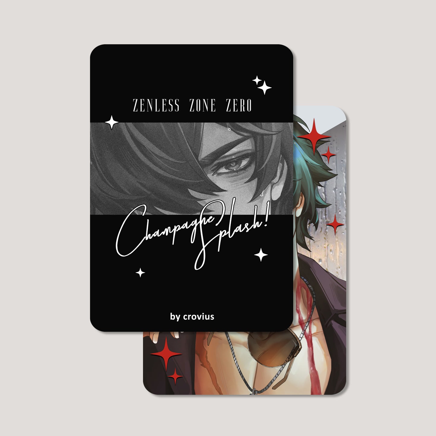 Zenless Zone Zero Fanart: Lighter Champagne Splash Series Photocard + Phonestrap Bundle