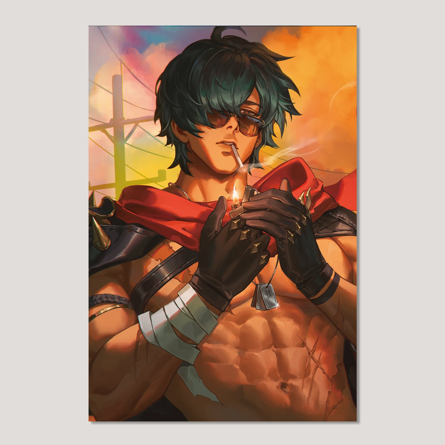 Zenless Zone Zero Fanart: Lighter Holographic Postcard