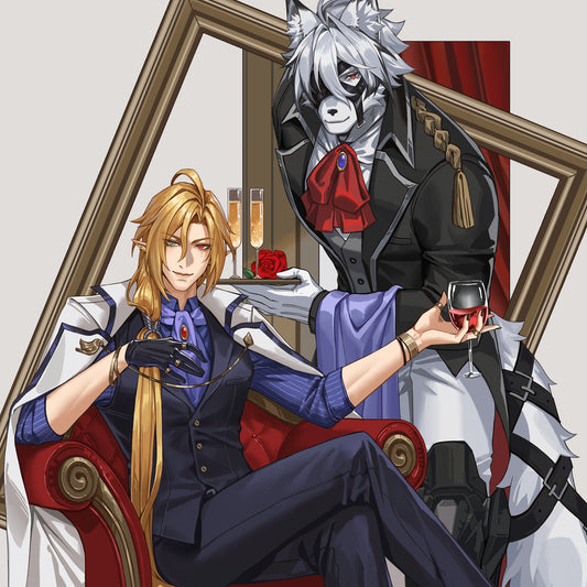 Zenless Zone Zero Fanart: Lycaon x Hugo Double Layered Standee