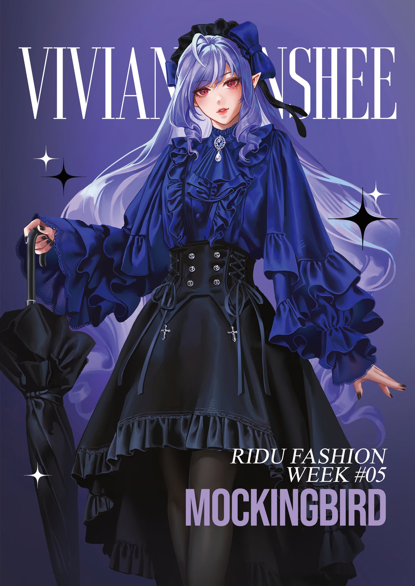 Zenless Zone Zero Fanart:  Vivian Banshee Mockingbird Fashion Series Premium A5 Art Print